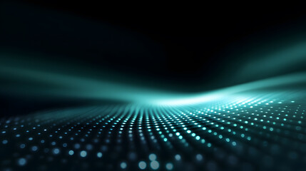 Abstract Digital Landscape: A mesmerizing digital composition of radiant dots and lines creates an immersive perspective.