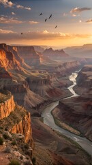 sunset over the grand canyon