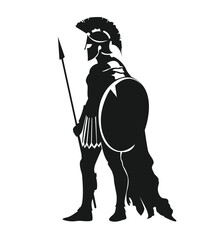 silhouette of a Warrior with a sword illustration