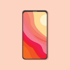 Mobile phone vector illustration isolated at solid background