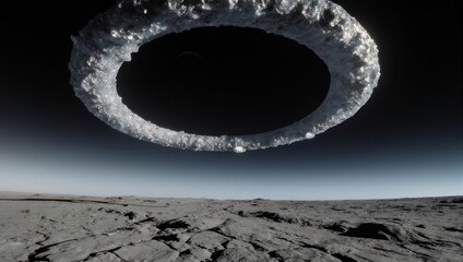 Space Station Over Lunar Surface - A Vision of Future Exploration.