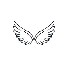 Fototapeta premium Elegant Wings Illustration A Symbol of Freedom and Inspiration.