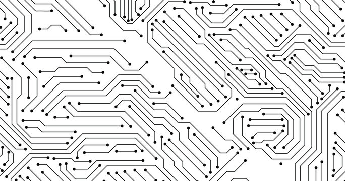 Circuit micro data network path lines illustration