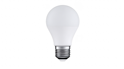 White light bulb energy efficient modern isolated electricity home lighting technology innovation minimal design bright