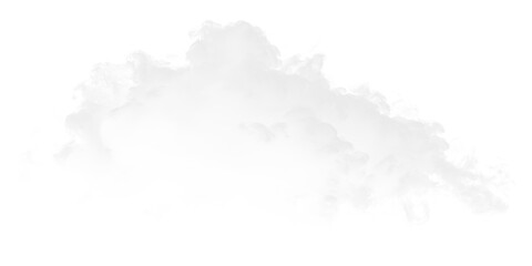 Obraz premium White cloud formation on a transparent background for use in various designs and projects
