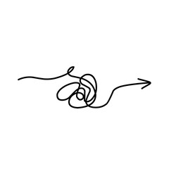 Obraz premium Tangle arrow line Doodle 
