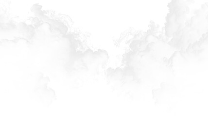 Obraz premium Clouds in shades of white on a transparent background with a soft texture and no defined shapes, suitable for various designs and backgrounds