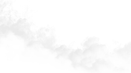 Obraz premium Cloud formation on a transparent background showing various shapes and sizes interacting with light