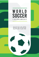Great colorful editable world soccer or football vector background design for any media © Muhamad