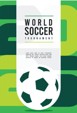 Great colorful editable world soccer or football vector background design for any media