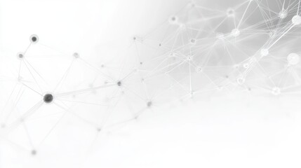 Ethereal network of glowing nodes and thin connecting lines forming a minimalist, futuristic web conveying calm connectivity and scientific precision