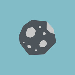 Asteroid with craters and irregular shape.