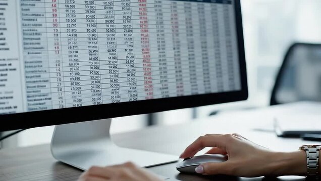 Analyzing Data on Computer Screen - Business and Technology Integration.