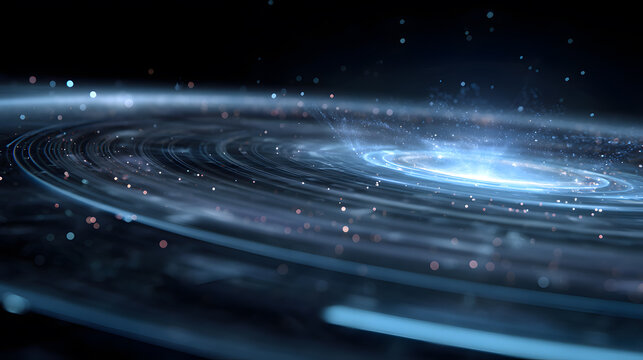 Galactic vista: A captivating depiction of a spiral galaxy, showcasing its intricate structure of swirling arms, nebulous regions, and radiant core, all set against a vast cosmic expanse.