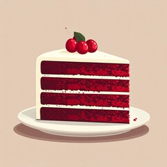 Minimal Red Velvet Cake
