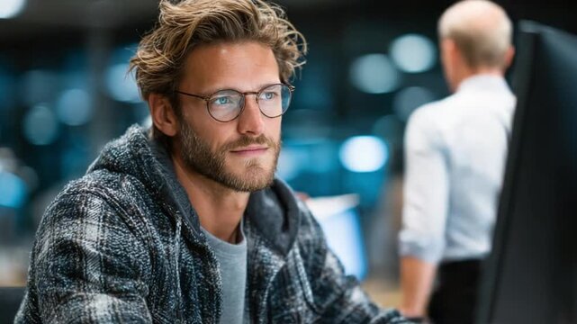 Digital Accessibility Consultant Evaluating Website Usability in Realistic Workspace