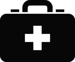 Obraz premium Black and white medical cross symbol on a rectangular background