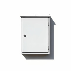 Street fire alarm box on isolated wall