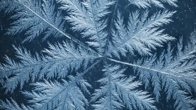 Frigid fronds etched onto glass