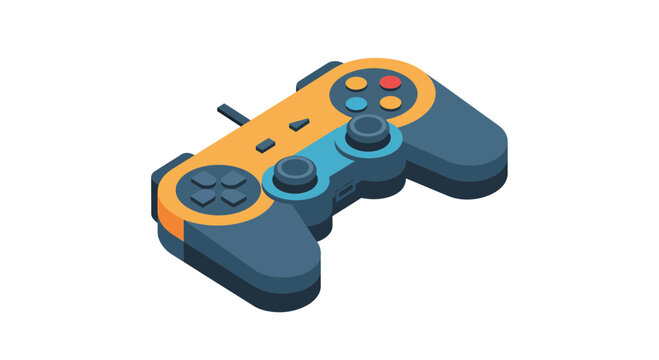 Modern isometric gamepad design for ultimate gaming experience, perfect for esports, entertainment and digital art projects, get your game on now