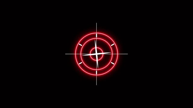 Compass icon animated. direction illustration video animation. gps road navigation silhouette map logo.travel icon. 4k animation on transparent background.