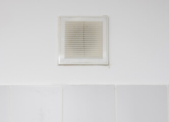 a dust-clogged ventilation mesh in a room
