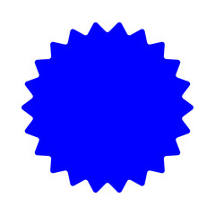 Blue Starburst Stickers PNG. Sale Price Tags, Retro Sunburst Badges, Discount Labels, Quality Mark Stamp Seals on Transparent Background