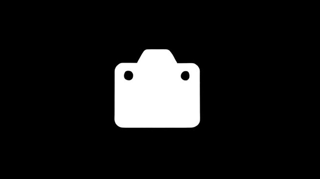 White Silhouette of a Bottle on a Black Background.