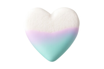 Fototapeta premium White plush heart showing soft pastel gradient colors