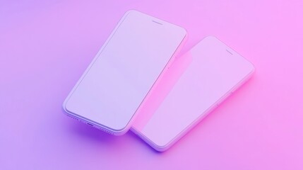 Modern Smartphone Showcase on Abstract Gradient Background