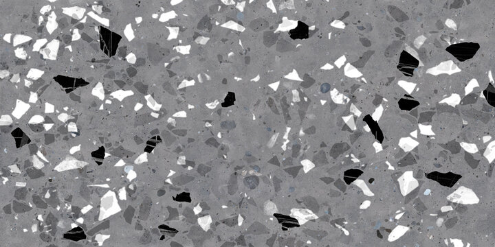 abstract metal background style encaustic flooring grey white terrazzo ceramic pattern solid surface tiles design.