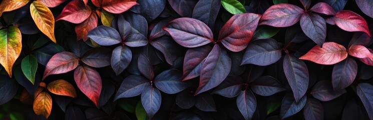 Vibrant Multicolored Leaves Creating a Rich Textured Background