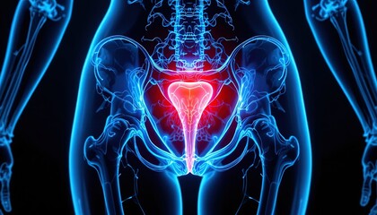 Female Pelvis and Uterus Illustration