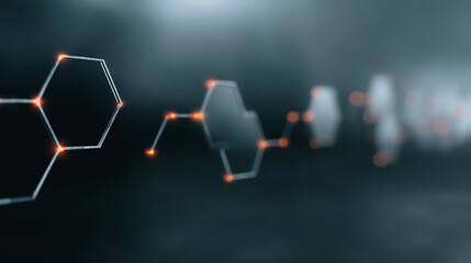 A captivating display of molecular structures in a science, symbolizing innovation and technological advancements.