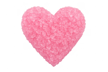 Pink salt heart representing wellness and healthy lifestyle