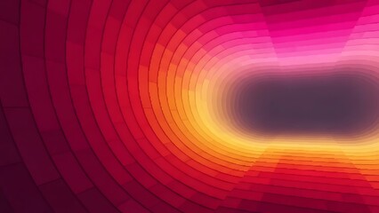 Vibrant pixelated tunnel with glowing gradient effect
