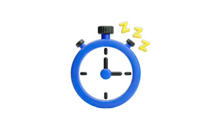 Stopwatch Sleeping: Time to Rest Concept