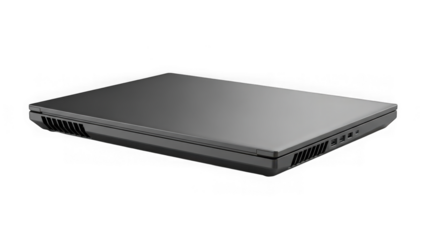 side view of a closed laptop computer