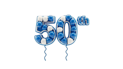 50th Anniversary Celebration with Balloon Numbers