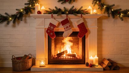 Christmas, holiday, Santa Claus, reindeer, Rudolph, sleigh, snowflakes, winter, December, presents, gifts, wrapping paper, ribbons, bows, Christmas tree, ornaments, tinsel, lights, star, angel, stocki