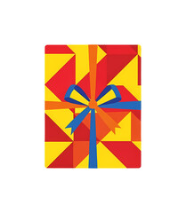 鮮やかな包装紙の贈り物、お祝いのデザイン