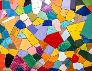 Vibrant mosaic tile wall