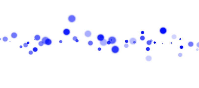 Blue bokeh PNG. Soft blurred blue bokeh light glow on transparent background. 