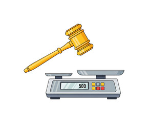 金色のハンマーと天秤で正義を量る