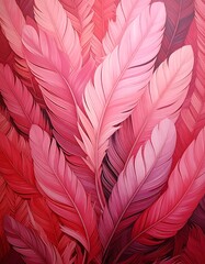 Vibrant pink feathers densely packed
