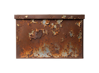 錆びた金属箱の質感、老朽化進む様子
