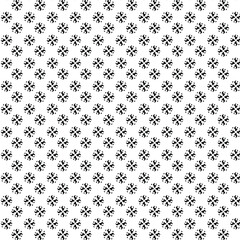 Black and white vector seamless pattern with small diamonds , star shapes ,rhombuses .Abstract black and white geometric texture .Simple minimal wide repeat background .