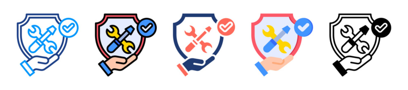 Preventive Maintenance Icon Sheet Multiple Style Collection 