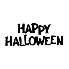 Fototapeta premium Happy Halloween lettering vector