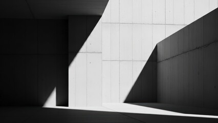 Abstract Architectural Geometric Light and Shadow Play.